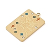 304 Stainless Steel Rhinestones Pendants STAS-D306-01G-I-2