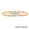 Bohemian Glass Seed Bead & Brass Beads Stretch Bracelets for Women DR1565-8-2