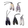 Natural Purple Malachite Pendants G-L617-G04-10x40mm-1