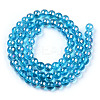 Electroplate Transparent Glass Beads Strands GLAA-T032-T6mm-AB06-3