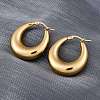 PVD Vacuum Plating 304 Stainless Steel Chunky Hoop Earrings for Women LS-EJEW-F280-06E-G-2