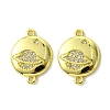 Eco-Friendly Brass Micro Pave Cubic Zirconia Connector Charm KK-A204-17G-1