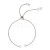 2Pcs 2 Styles 2.5MM 304 Stainless Steel Cable Chain Slider Bracelet Makings AJEW-JB01522-2