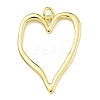 Heart Rack Plating Brass Big Pendants X-KK-Z067-10G-1