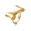 Bowknot 304 Stainless Steel Finger Rings for Women RJEW-G339-05G-01-2