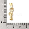 Rack Plating Brass Micro Pave Clear Cubic Zirconia Fold Over Clasps KK-A222-12G-3