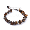 Natural Tiger Eye Chip Bracelets BJEW-JB04489-01-1
