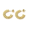 304 Stainless Steel Half Hoop Stud Earrings for Women EJEW-B054-23G-1