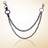 1Pc Alloy Double Layer Chain Belts for Pants AJEW-GF0011-93B-7