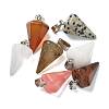 Natural & Synthetic Mixed Gemstone Pendants G-B127-13P-1