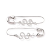 Alloy Safety Pin with Snake Hoop Earrings for Women LS-EJEW-E176-01P-2