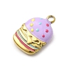304 Stainless Steel Enamel Pendants STAS-I355-12G-01-2