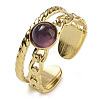 Natural Amethyst Finger Rings RJEW-U027-06G-05-1
