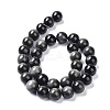 Natural Silver Obsidian Beads Strands G-D083-01A-2