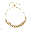 Rack Plating Brass Cubic Zirconia Bracelets for Women BJEW-M008-31G-1