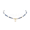 Brass Star Charm Bracelet & Necklace SJEW-JS01268-8