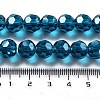 Electroplate Transparent Glass Beads Strands EGLA-A035-T10mm-A12-4