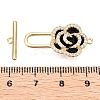 Brass Micro Pave Clear Cubic Zirconia Toggle Clasps KK-N254-143G-B-4