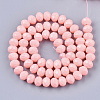 Opaque Spray Painted Glass Beads Strands X-DGLA-T001-005G-2