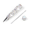 Fishtail Resin & Polymer Clay Pave Rhinestone Ball-Point Pen AJEW-T013-05J-3