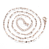 Brass Dapped Chains Chain Necklace Making MAK-N031-001-NF-5