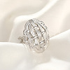 304 Stainless Steel Cuff Open Rings FS-WGD6945-18-1