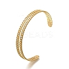 304 Stainless Steel Open Cuff Bangles for Women BJEW-Z083-02G-08-4