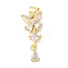 Brass Micro Pave Cubic Zirconia Pendants KK-K298-50G-1