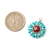 Handmade Polymer Clay and Evil Eye Lampwork and Glass Round Pendants PALLOY-MZ00638-02-2