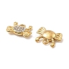 304 Stainless Steel with Crystal Rhinestone Charms STAS-G358-05G-02-2