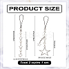 2Pcs 2 Style Iron Star Pendant for DIY Keychains AJEW-LP0001-51-2