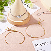 2 Sets 2 Colors 304 Stainless Steel Satellite Chain Bracelet Slider Making MAK-TA0001-22-7