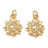Brass Micro Pave Cubic Zirconia Pendants KK-A291-25A-G-1