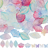 100Pcs 10 Style Two Tone Transparent Spray Painted Glass Pendants GLAA-SC0002-15-1