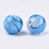 Opaque Spray Painted Acrylic Beads MACR-S361-22D-2