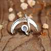 Alloy Resin with Crescent Moon Open Cuff Ring LS-PW23031684096-1-2