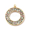 Rack Plating Brass Micro Pave Colorful Cubic Zirconia Pendants KK-F852-17G-03-1