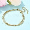 304 Stainless Steel Snake Chain Bracelets for Women BJEW-U019-04G-04-1