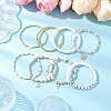 8Pcs 8 Styles Natural & Synthetic Gemstone & Glass & Handmade Polymer Clay & Acrylic Beads Stretch Bracelet Sets BJEW-JB12096-2