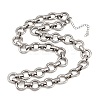 13MM 304 Stainless Steel Ring Link Chain Necklaces NJEW-Z105-03P-4