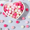 Rubberized Style Imitated Silicone Acrylic Beads MACR-PA0001-06C-01-7