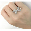 Bowknot Alloy with Crystal Rhinestone Finger Rings for Women FS-WG361F1-03-4