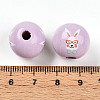 Easter Theme Printed Wood Beads WOOD-T032-22R-3