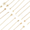 Beach 304 Stainless Steel Sea Animals Link Chain Necklaces for Women NJEW-G178-04G-03-6