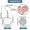 40Pcs 304 Stainless Steel Earring Hooks DIY-SC0033-77B-2