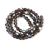AB Color Plated Transparent Glass Beads Strands GLAA-G127-01-02U-3