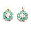 Brass Enamel Charms X-KK-O135-01E-1