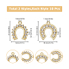 SUPERFINDINGS 20Pcs 2 Style Rack Plating Alloy Pendants FIND-FH0006-66-2
