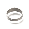 316 Surgical Stainless Steel Adjustable Ring Components STAS-F311-19P-3