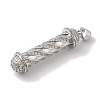 Rack Plating Brass Micro Pave Clear Cubic Zirconia Pendants KK-B092-31P-2